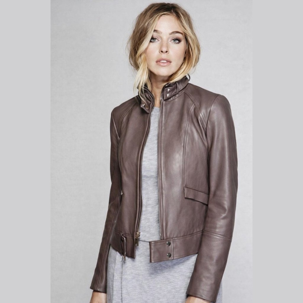 Marciano Women's Kiara Burgundy Leather Jacket